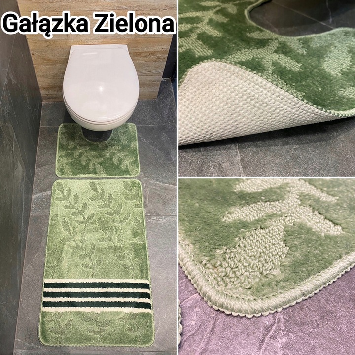 Komplet 2-częściowy dywanik łazienkowy podgumowany szybkoschnący mix wzorów