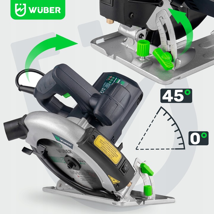 PIŁA TARCZOWA PRZECINARKA PILARKA RĘCZNA DO DREWNA Z LASEREM 2400 W