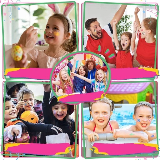 Tatuaże Brokatowe Dla Dzieci DUŻO Szablonów + 6 BROKATÓW Świecących w NOCY