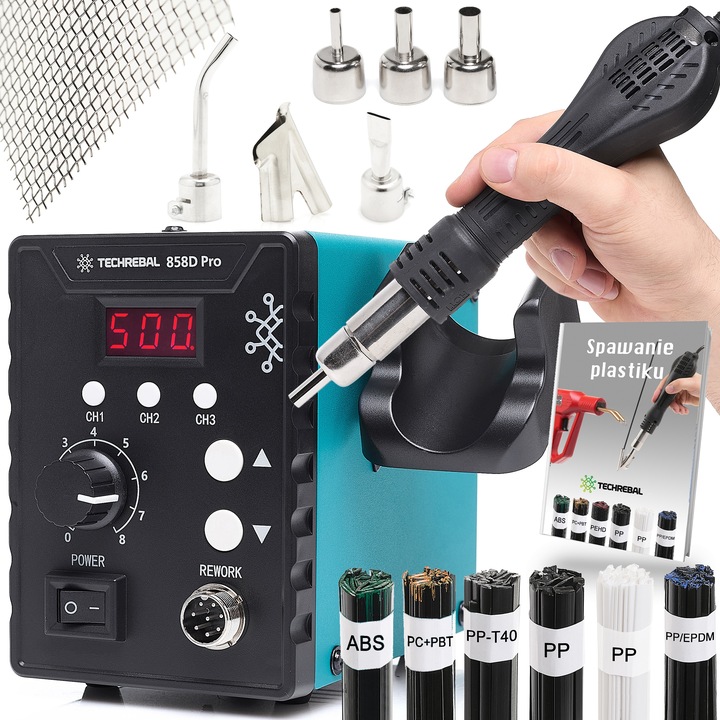 SPAWARKA PLASTIKU Stacja lutownicza gorące powietrze Techrebal 858D