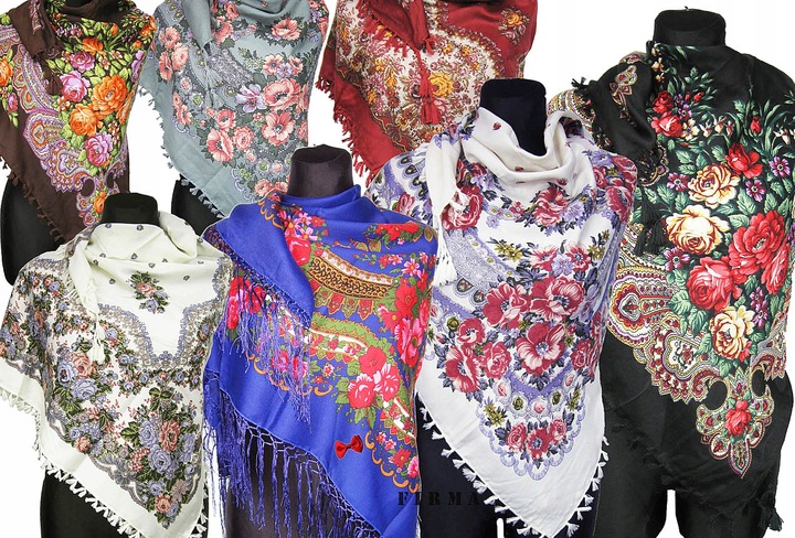 Oryginalna Chusta Ludowa Chusta Góralska Folk