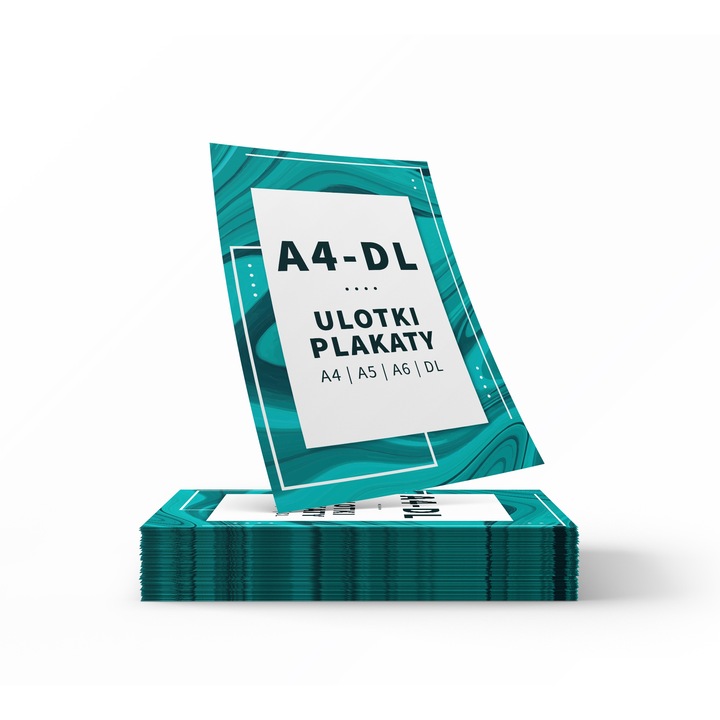 Ulotki DL -150szt A4 -50szt A5 -100szt A6 -200szt Ulotka 200gram Glossy