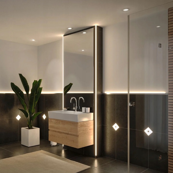 Profil LED Aluminiowy Do Płyt GK Gipsowych 20mm Wpuszczany Regips 2m