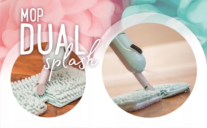 Mop Płaski ze Spryskiwaczem Obrotowy Mikrofibra do mycia i polerowania YORK