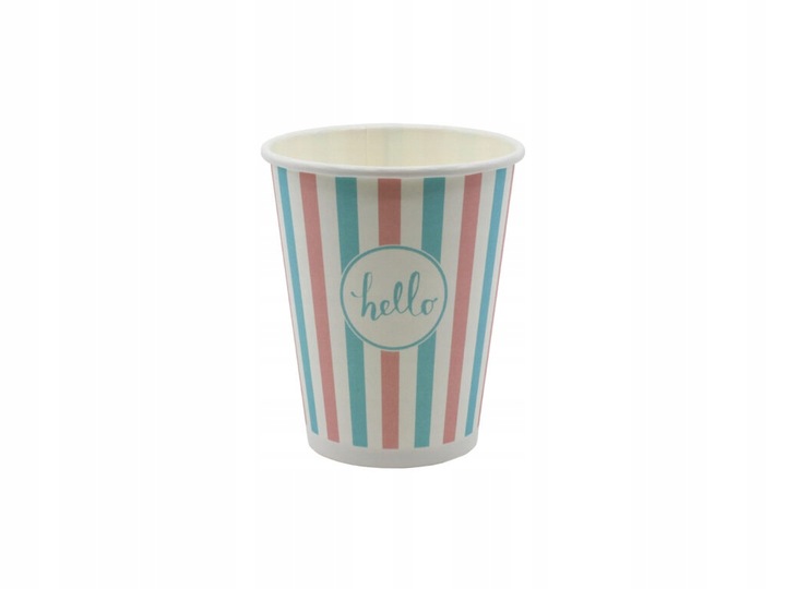 KUBKI PAPIEROWE DO KAWY - PASTELE MIX 250ML 100 SZTUK DO ZIMNYCH I GORĄCYCH