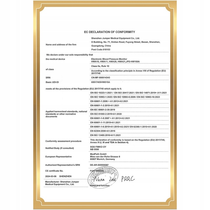 MEDYCZNY Ciśnieniomierz NADGARSTKOWY Jumper HWA11 MÓWI PO POLSKU Aplikacja