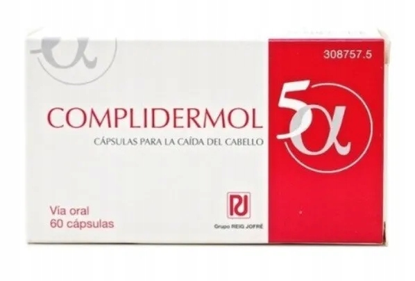 COMPLIDERMOL 5-alfa, Suplementy przeciw łysieniu androgenowemu, 60 kapsułek