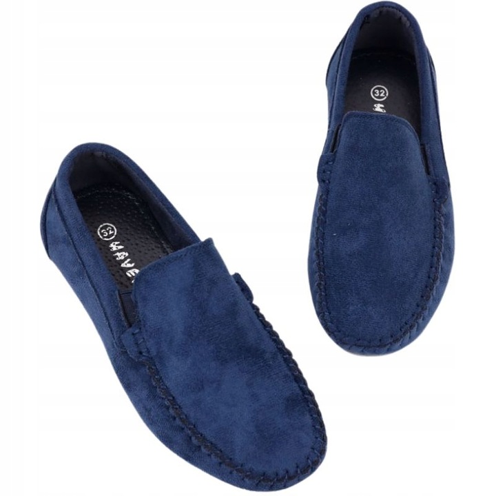 Mokasyny chłopięce na komunię dla chłopca wsuwane