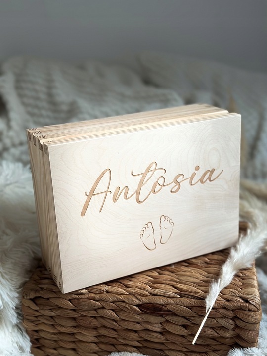 Pamiątka Chrztu Świętego Pudełko GOTOWY PREZENT NA CHRZEST Grawer