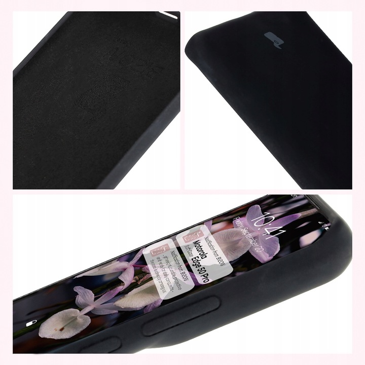 Etui silikonowe Bizon do Motorola Edge 50 Pro, miękkie plecki case obudowa