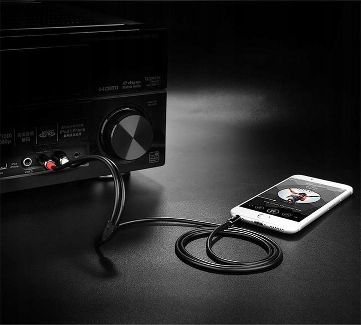 UGREEN KABEL PRZEWÓD AUDIO 3,5MM MINI JACK-2RCA 2M