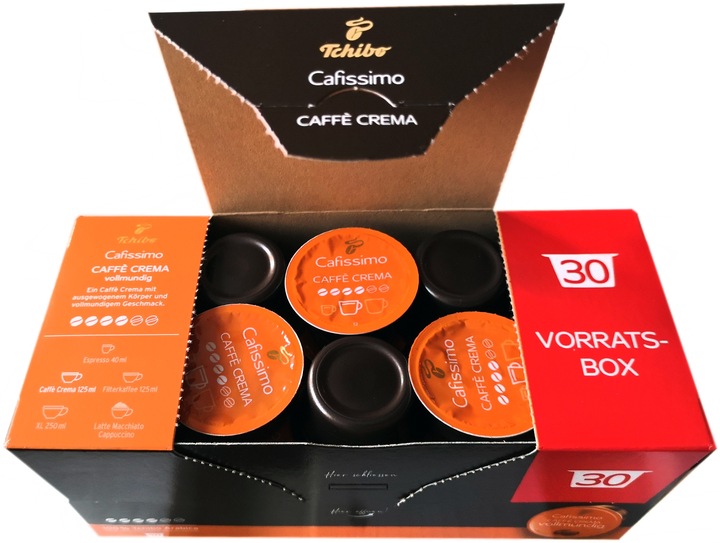 TCHIBO CAFISSIMO CAFFE CREMA VOLLMUNDIG 30 kapsli