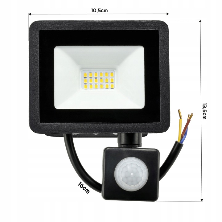 Halogen LED 20W 1800lm Lampa z Czujnik Ruchu Zmierzchu Naświetlacz