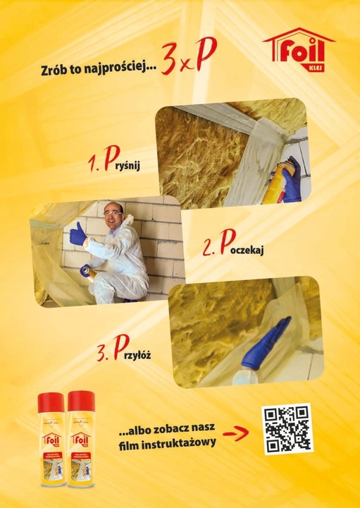 Klej do Folii Paroizolacyjnej i Membran w SPRAY-KON 500ML