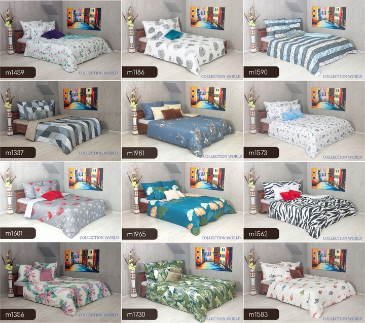 Pościel ELWAY 140x200 Bawełna Satynowa NOWE WZORY