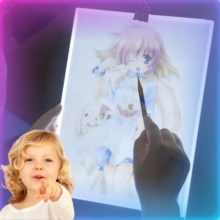 TABLET GRAFICZNY TABLICA DESKA KREŚLARSKA do rysowania kalka LED A4 PREZENT