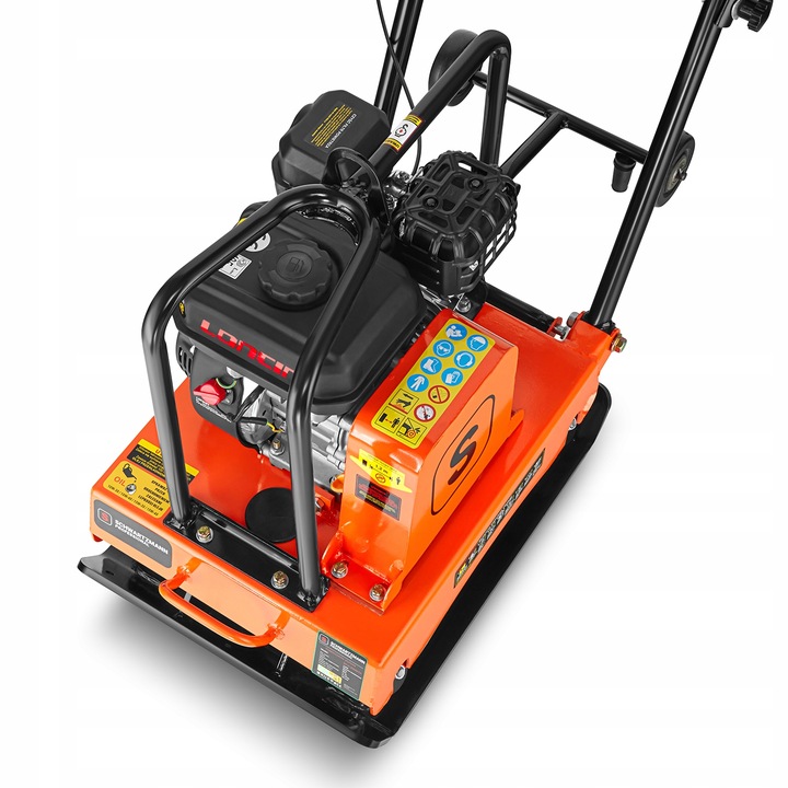 ZAGĘSZCZARKA gruntu UBIJAK 90kg koła + mata + silnik LONCIN 6,5KM siła 18kN