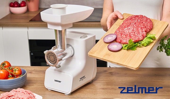 MASZYNKA DO MIELENIA MIĘSA ZELMER Z SZATKOWNICĄ I WYCISKARKA DO POMIDORÓW