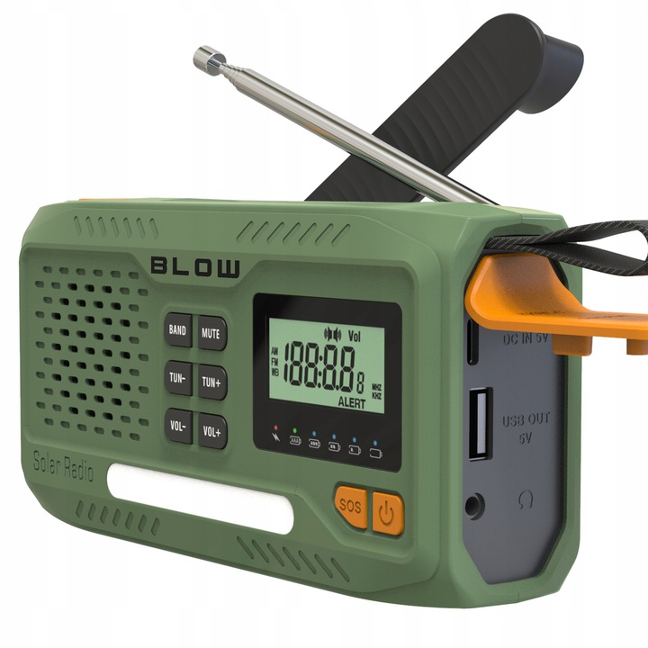 RADIO PRZENOŚNE KUCHENNE SOLARNE DYNAMO BUDOWLANE LATARKA POWERBANK