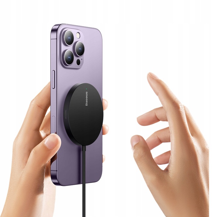 Baseus ładowarka indukcyjna Simple Mini 3 15W MagSafe iphone kabel USB-C