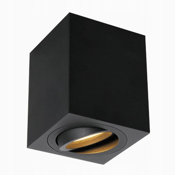 Oprawa Natynkowa Halogenowa Tuba GU10 LED ruchoma sufitowa spot czarna