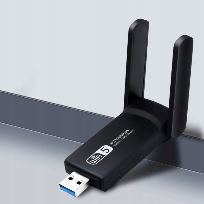 ADAPTER WI-FI KARTA SIECIOWA USB 3.0 1300Mbps ANTENA ZEWNĘTRZNA WIFI