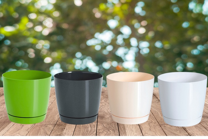 Doniczka Donica Coubi z podstawkiem DUOP120 Biała