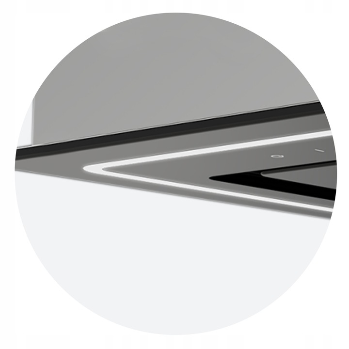 Okap kuchenny podszafkowy do zabudowy 52cm czarny LED premium Berdsen