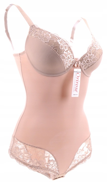 Orirose satynowe BODY WYSZCZUPLAJĄCE modelujące brzuch BIUSTONOSZ push-up