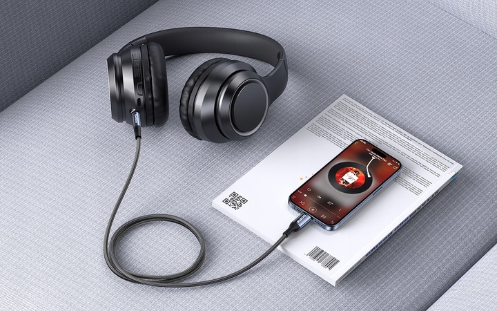 BOSTE KABEL ADAPTER PRZEJŚCIÓWKA AUDIO USB-C DO MINI JACK 3.5MM AUX 1M