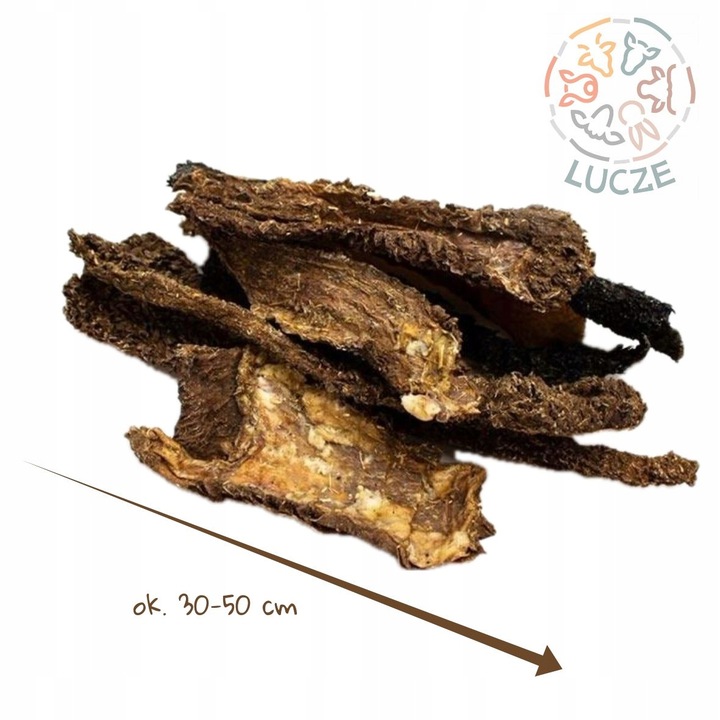 Lucze Żwacze wołowe 1kg DUŻE KAWAŁKI 100% NATURALNE gryzaki