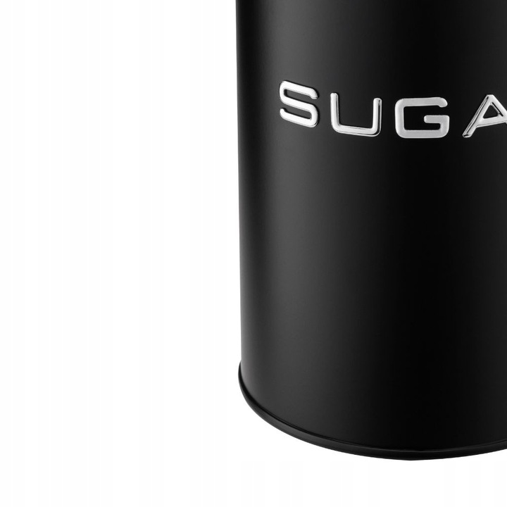 Komplet 3 pojemniki ALEX COFFEE SUGAR TEA czarny kawa cukier herbata zestaw