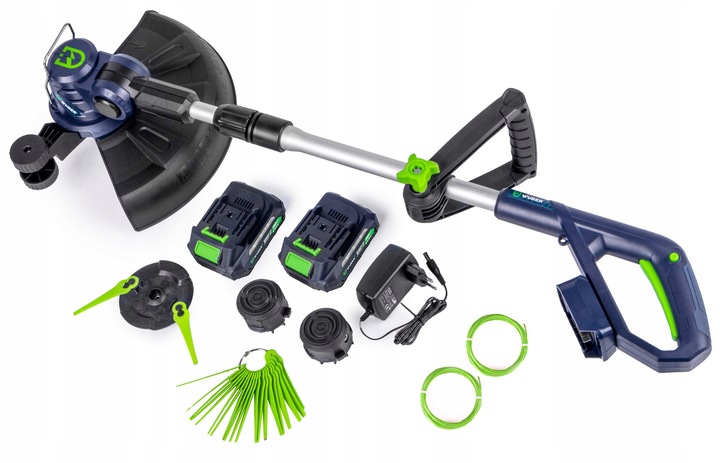 PODKASZARKA AKUMULATOROWA KOSA WYKASZARKA NA KOŁACH ŻYŁKI NOŻE AKU 2AH