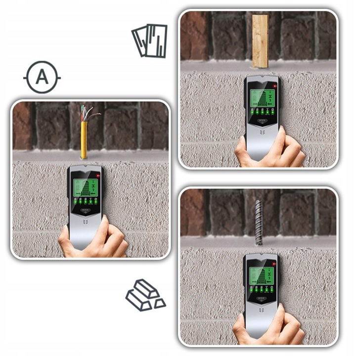 WYKRYWACZ DETEKTOR PRZEWODÓW KABLI METALI W ŚCIANIE DREWNA METALU