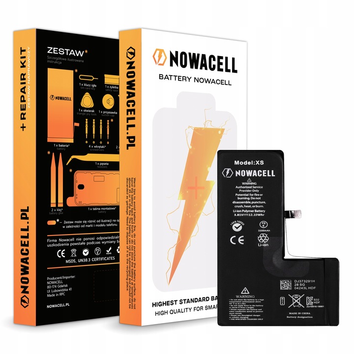 Bateria NOWACELL do iPhone XS- większa pojemność