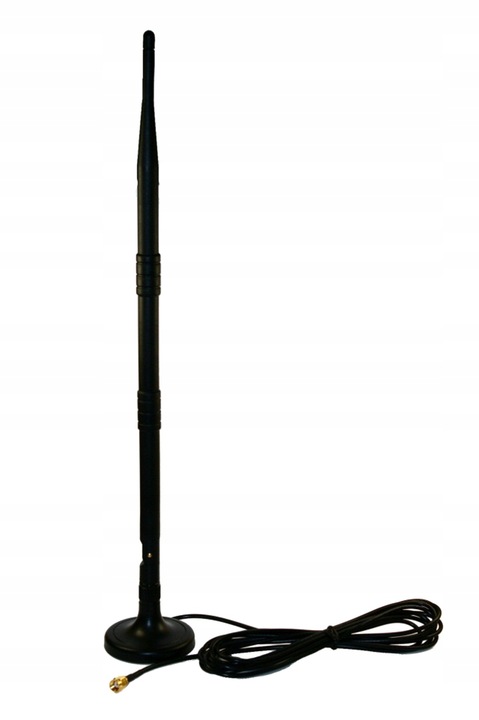ANTENA 12dBi ROUTER LTE HUAWEI RP-SMA do kamery falownika DOOKÓLNA z kablem