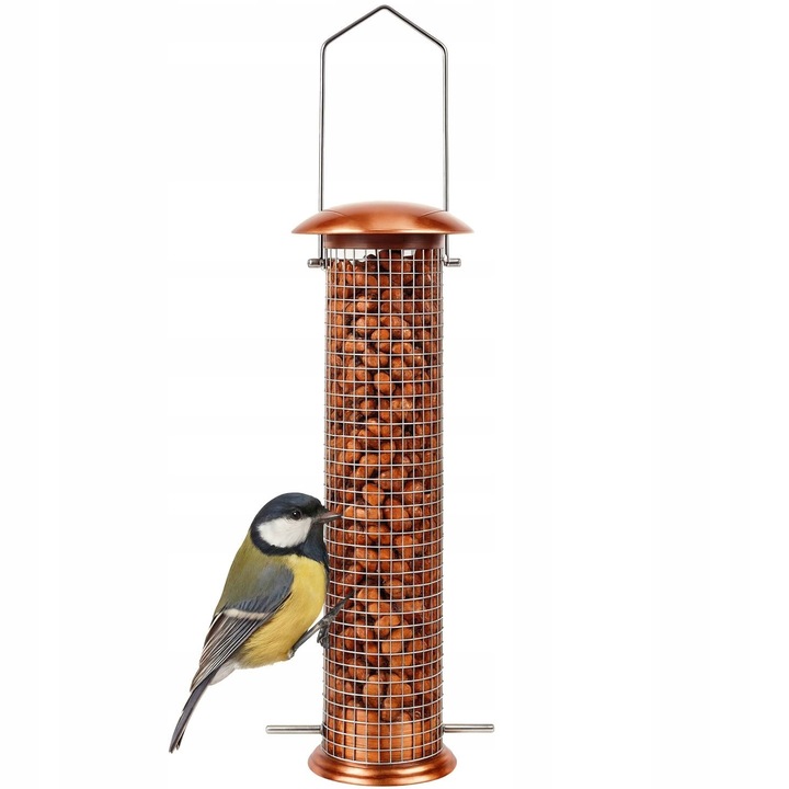 KARMNIK DLA PTAKÓW NA ORZECHY NASIONA ZIARNO KARMĘ POKARM MIEDZIANY