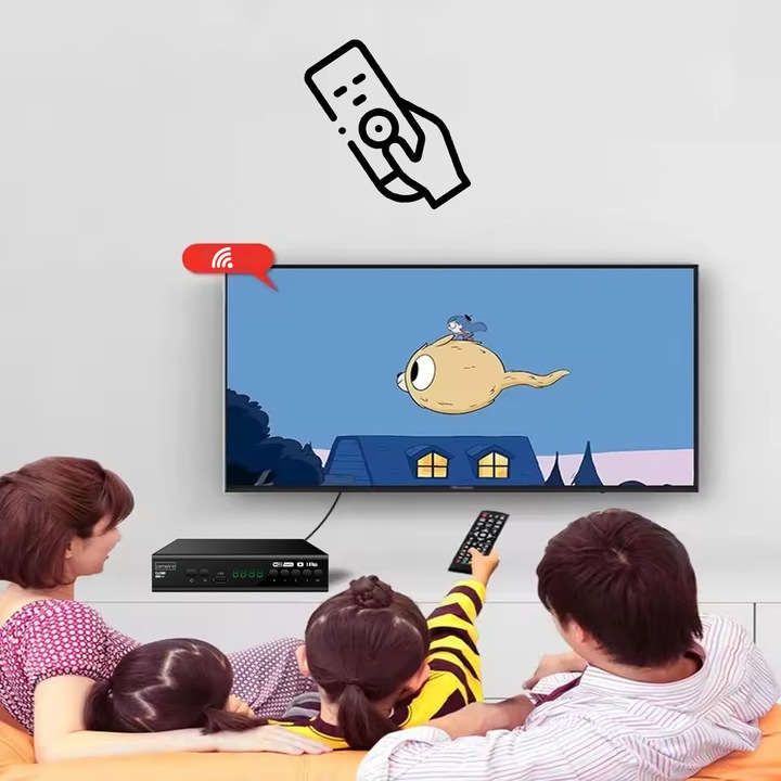 Tuner Dekoder Satelitarny DVB-T2 HEVC H.265 Full HD Telewizji