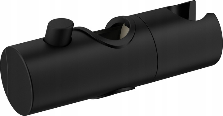 Uchwyt Czarny Mat na Słuchawkę Prysznicową UNI drążka FI 22,23,24,25