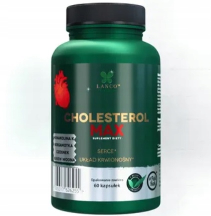 CHOLESTEROL MAX PREMIUM - LDL HDL MONAKOLINA K CZERWONY RYŻ Lanco 60 kaps.