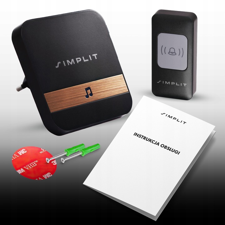 DZWONEK BEZPRZEWODOWY BEZBATERYJNY DO DRZWI FURTKI WODOODPORNY IP44