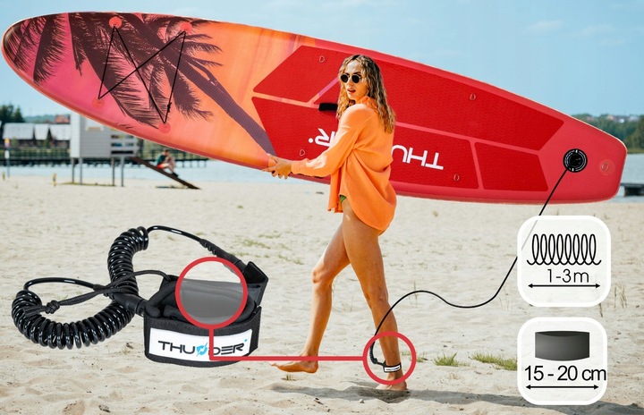 Deska SUP 320CM do pływania bezpieczna pompowana wiosło + akcesoria Thunder