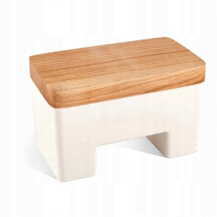 PRACTIC INTELIGENTNA MASELNICZKA WODNA Z POKRYWA POJEMNIK NA MASŁO BIAŁA