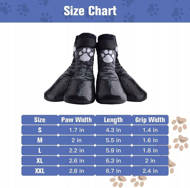 SKARPETY ANTYPOŚLIZGOWE DLA PSA ROZM. XXL