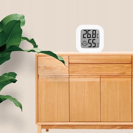 TERMOMETR CYFROWY ELEKTRONICZNA STACJA POGODY HIGROMETR POKOJOWY 4