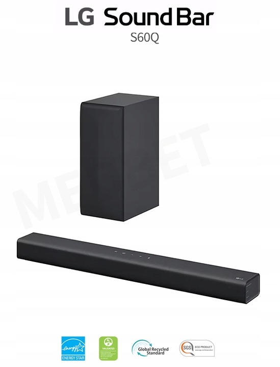 SOUNDBAR LG S60Q 300W 2.1 eARC 2xHDMI USB BLUETOOTH BEZPRZEWODOWY SUB PILOT