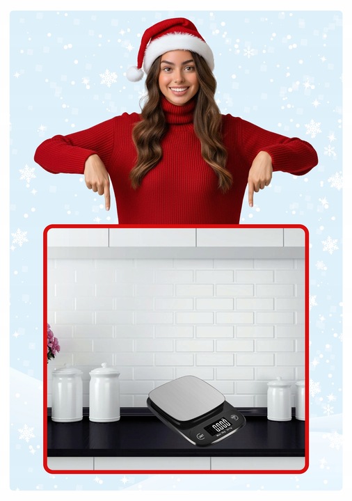 WAGA KUCHENNA ELEKTRONICZNA WYŚWIETLACZ LCD DOTYKOWA PRECYZYJNA 5KG/1G