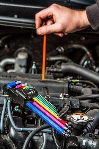 KLUCZE IMBUSOWE HEX DŁUGIE IMBUS 1,5-10 ZESTAW NEO