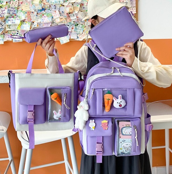 PLECAK SZKOLNY zestaw PIÓRNIK TORBA 4w1 (D053)