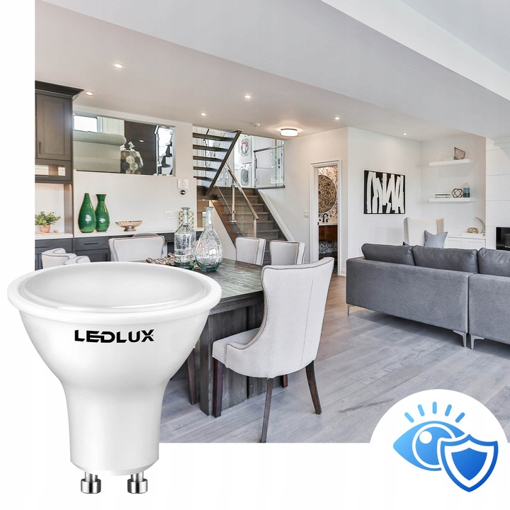 10x Żarówka LED GU10 5,5W =50W SMD 4000K neutralna Premium LEDLUX nie